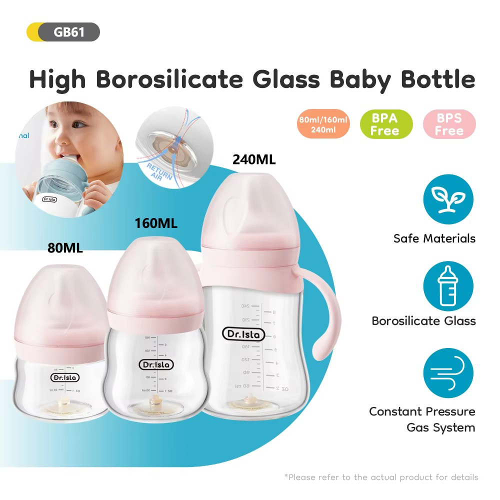 Baby Food Containers Glass - Szklane butelki do karmienia noworodków 80/160/240ml,