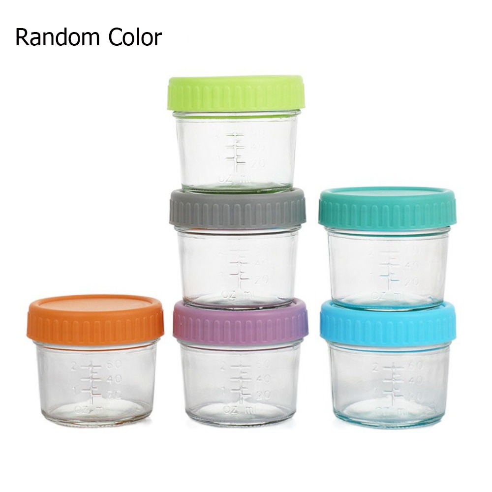 Baby Food Containers Glass - 6 szt. Uniwersalnych szklanych pojemników na