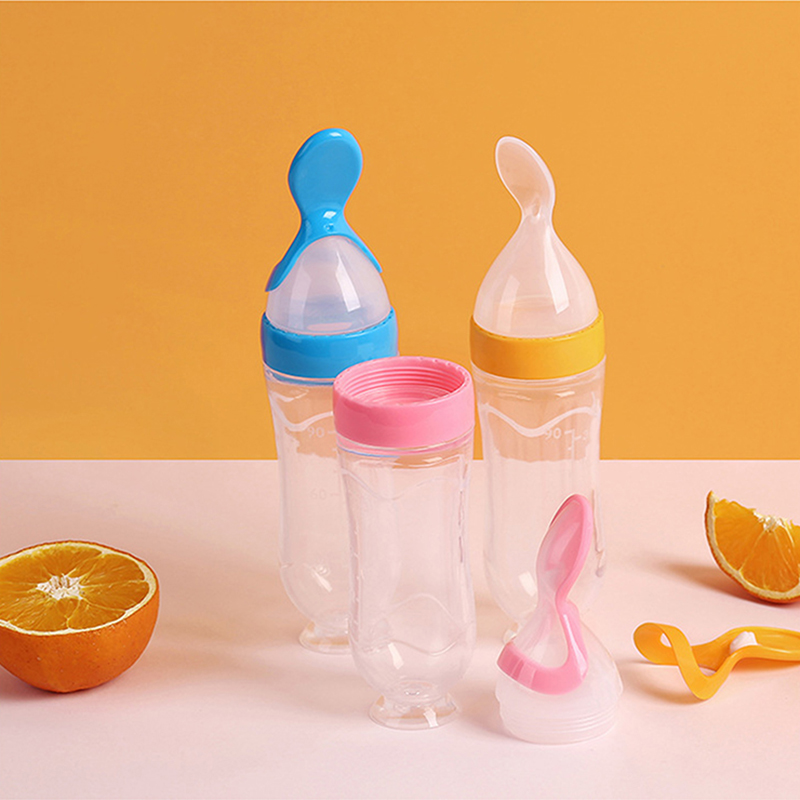 Baby Food Zone - Wyciskanie butelka do karmienia silikonowy noworodek