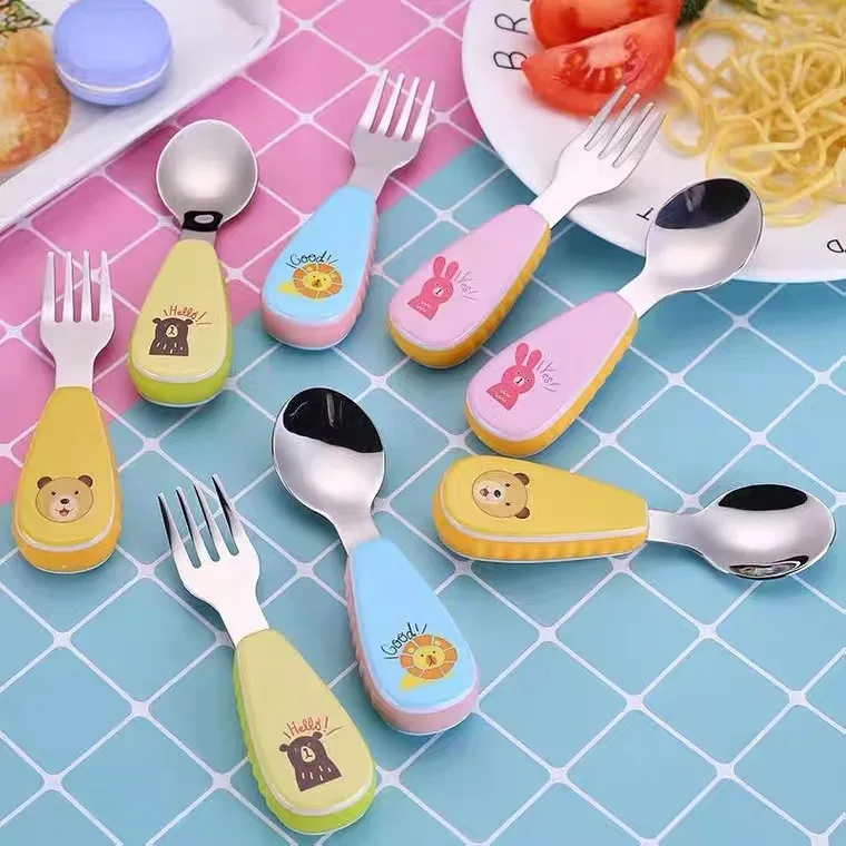 Baby Food Japan - 1 Zestaw Kreatywnych Łyżek i Widelczyków