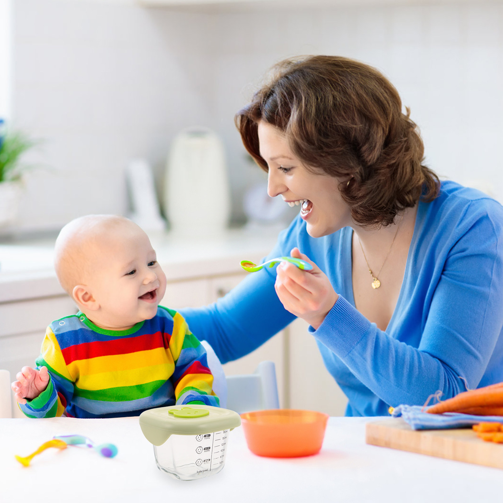 Baby Food Containers Glass - 2 szt. szklanych pojemników na żywność