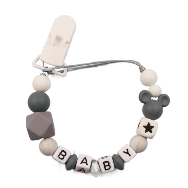 Baby Food Teether - Spersonalizowane imię dziecka Silikonowy klips do