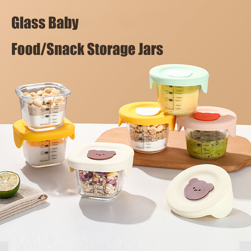 Baby Food Containers Glass - 180ml szklane słoiki do przechowywania żywności
