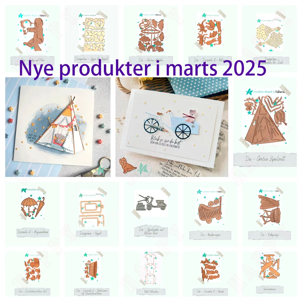 Baby Food Diary - Duże metalowe wykrojniki w kształcie kołyski