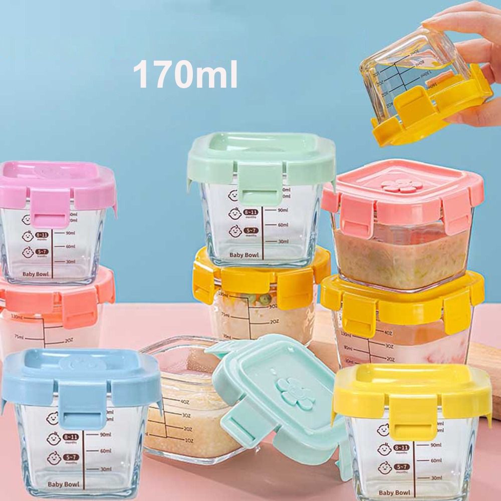 Baby Food Containers Glass - Fashion 170ml Pudełko do przechowywania żywności