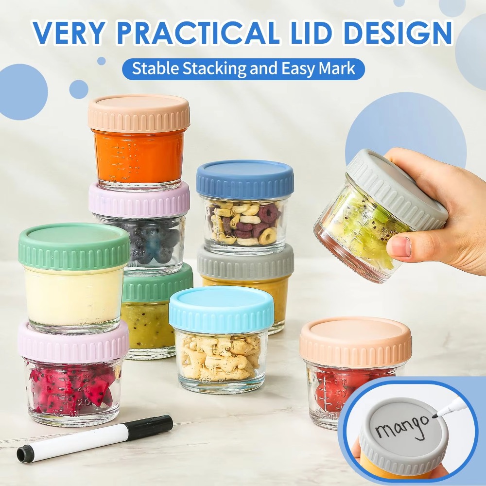 6 szt. Szklane słoiki typu Mas – Baby Food Containers Glass recenzja i cena