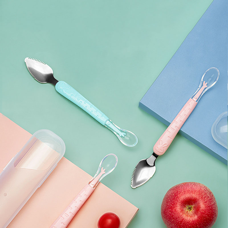 Łyżka-szpatułka z podwójną koń – Baby Food Apple recenzja i cena