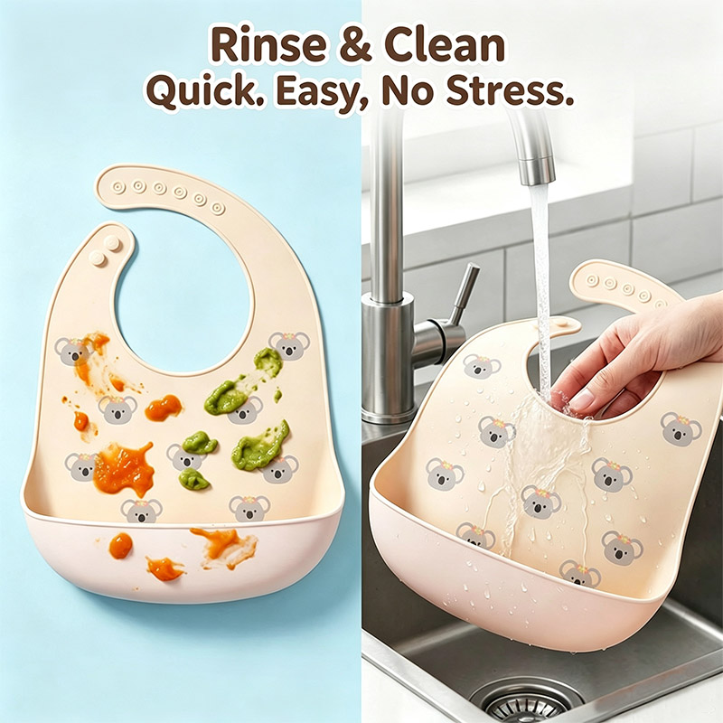 Silikonowy śliniak dla niemowl – Easy Baby Food recenzja i cena